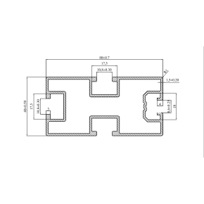 Montageschiene 40x80